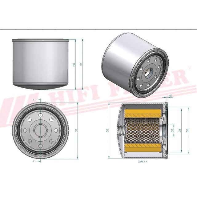 Filtre Hydraulique SH 60410 Hifi Filter référence fournisseur HIFSH60410